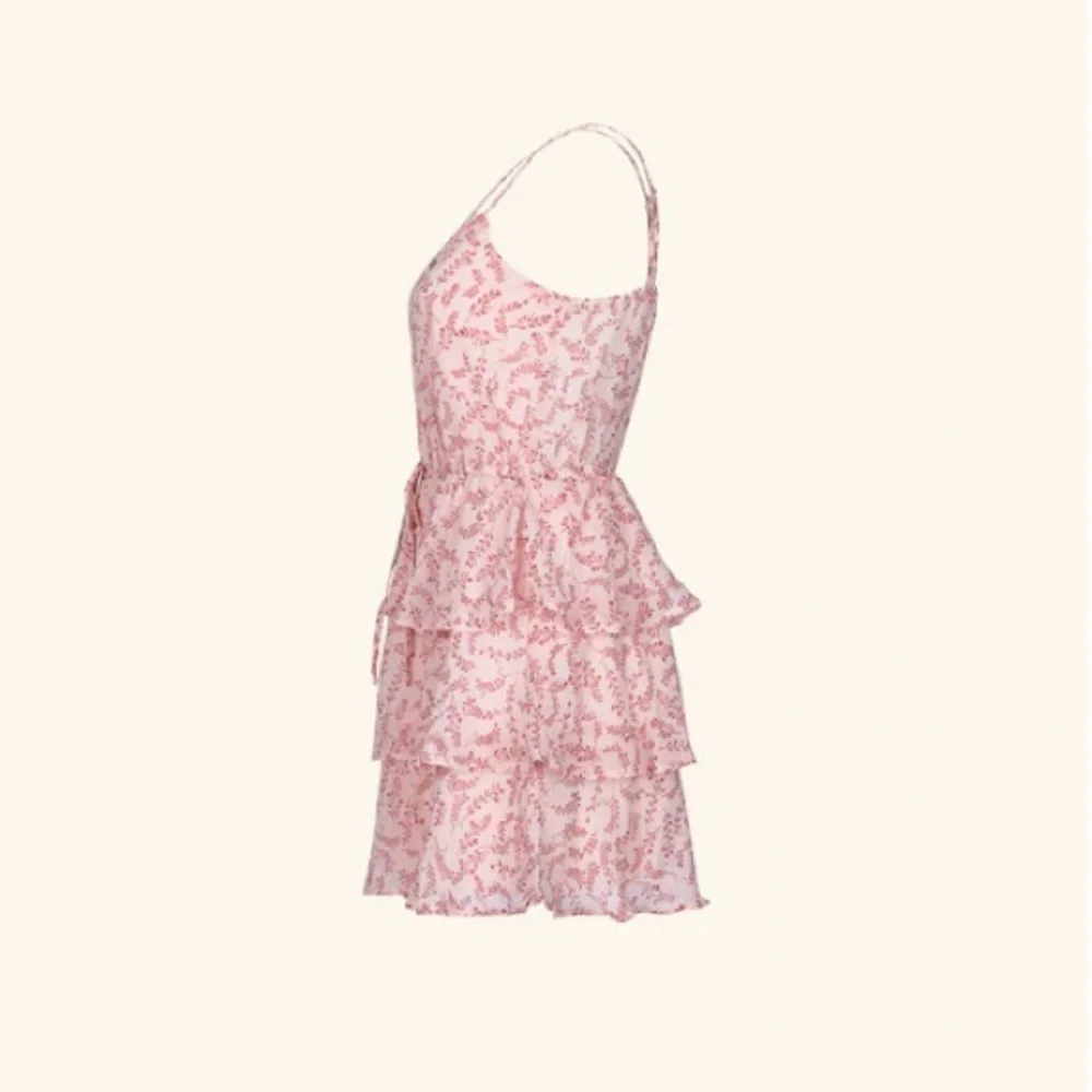 Pink Floral Ruffle Tier Dress - Picture 2 of 7